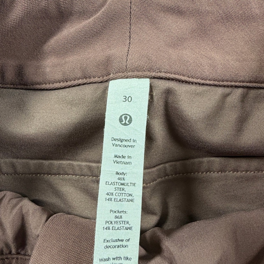 Lululemon City Sleek 5 Pocket Wide Leg Pants Mauve Plum Size 30 High Rise Tech - Picture 2 of 13